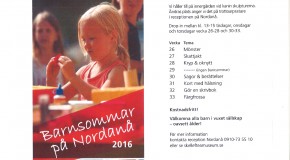 affisch med reklam för barnsommar på nordanå