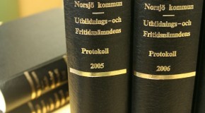 Bild, inbundna protokoll från Norsjö kommun.